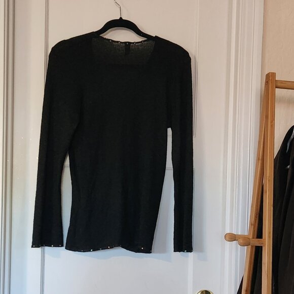 Look brand black & rhinestone pullover - Picture 3 of 5